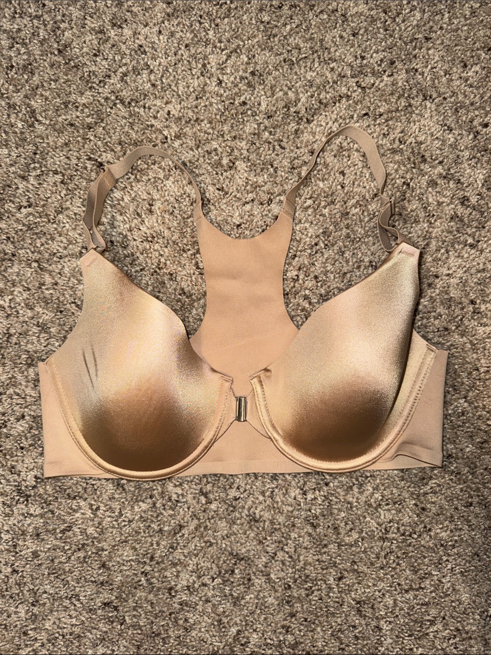 Soma Nude Front-Closure Racerback Bra 34C
